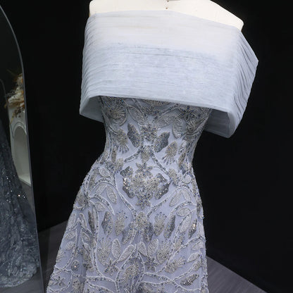 Couture Beaded Foliage Evening Gown