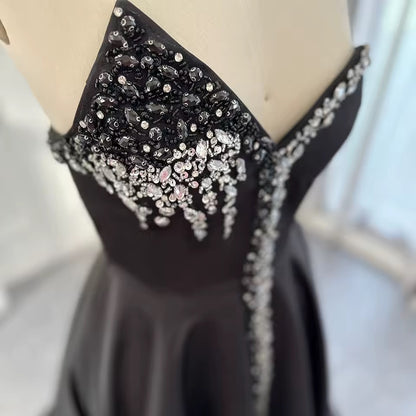 Elegant Couture Gown with Crystal Detailing