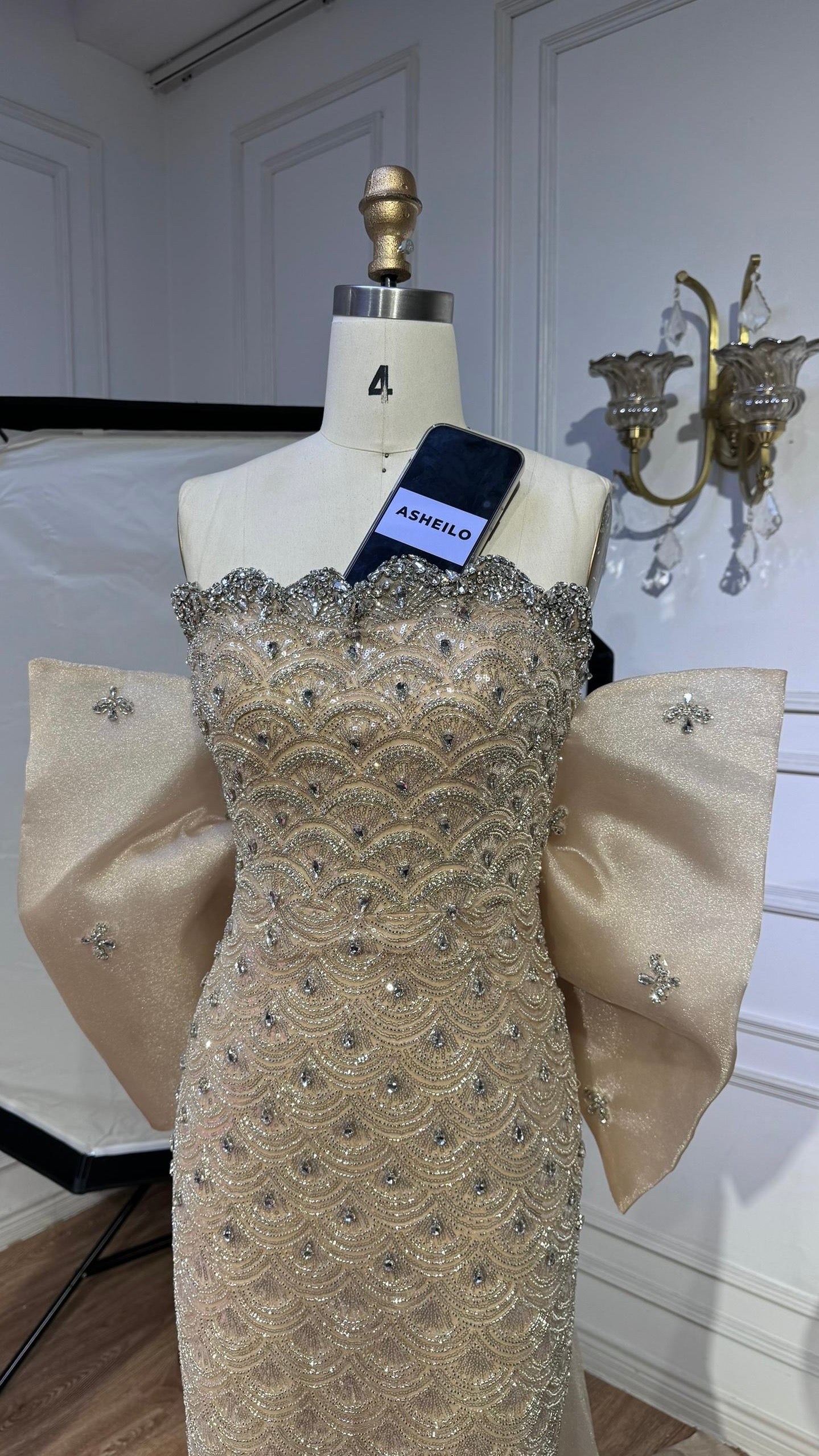 Luxury gold dress