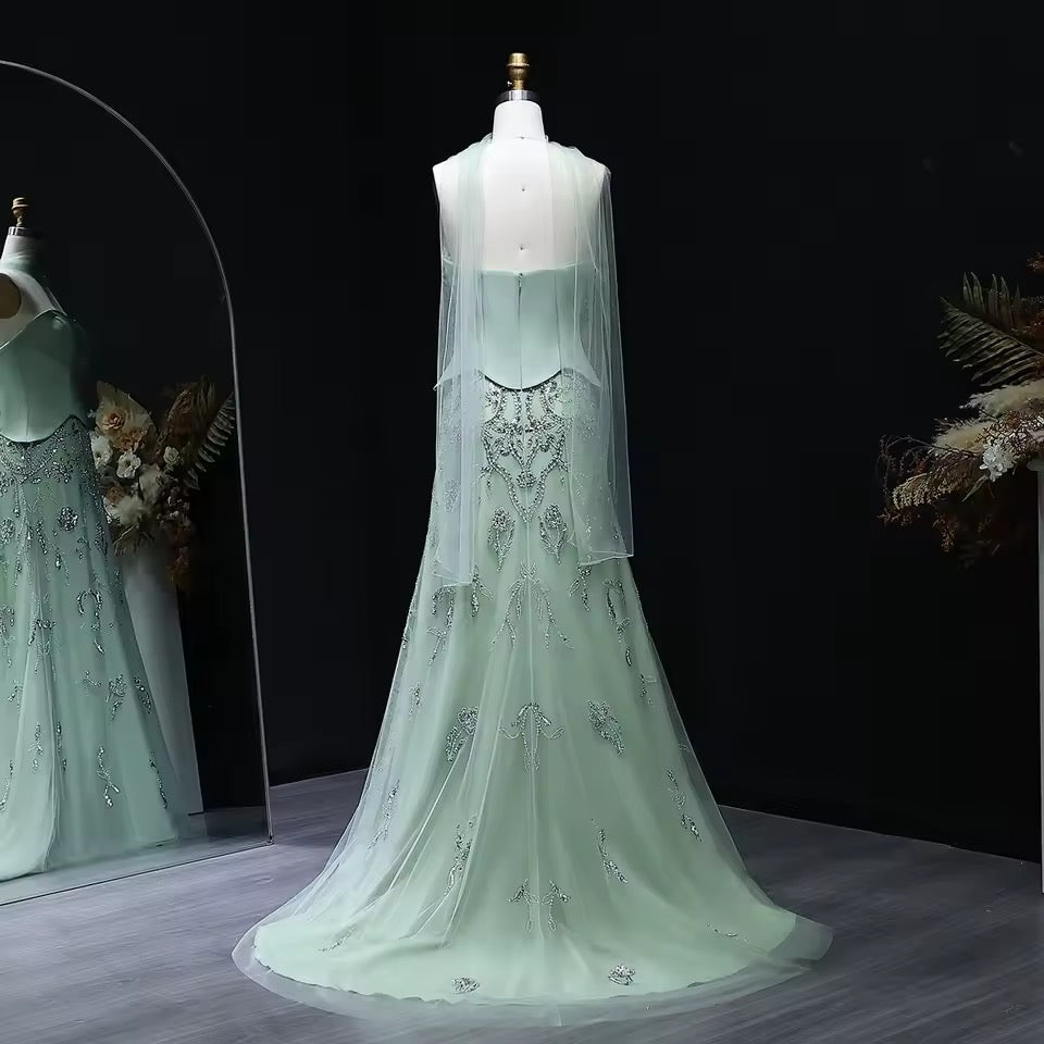 Luxury Corset Gown with Sparkling Crystal Details 2025