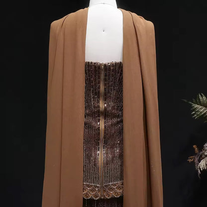 Sunset Gown in Yellowish Orange