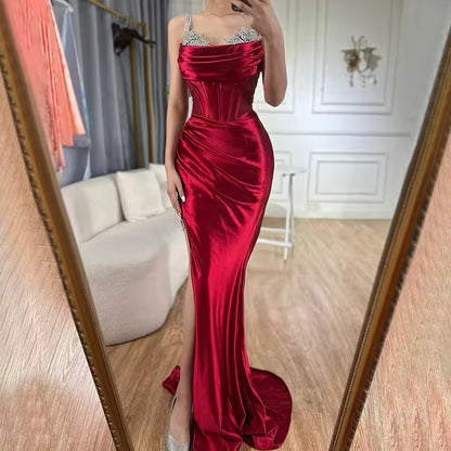 Embellished Corset Drape Gown