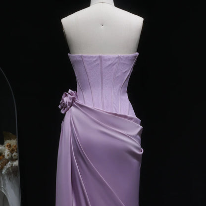 3D Floral Corset Draped Gown