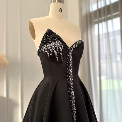 Elegant Couture Gown with Crystal Detailing