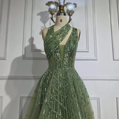 Elegant Beaded Ball Gown – Sparkling One-Shoulder Formal Dress