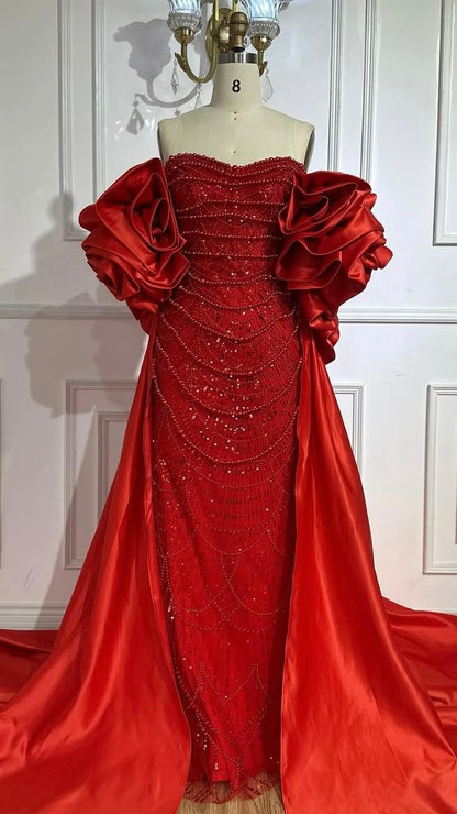 Luxurious red dress
