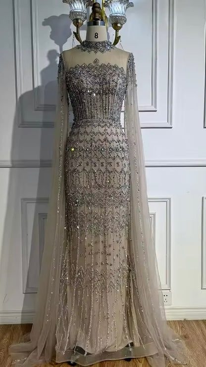 “Regal Majesty” Luxury Embroidered Crystal Dress