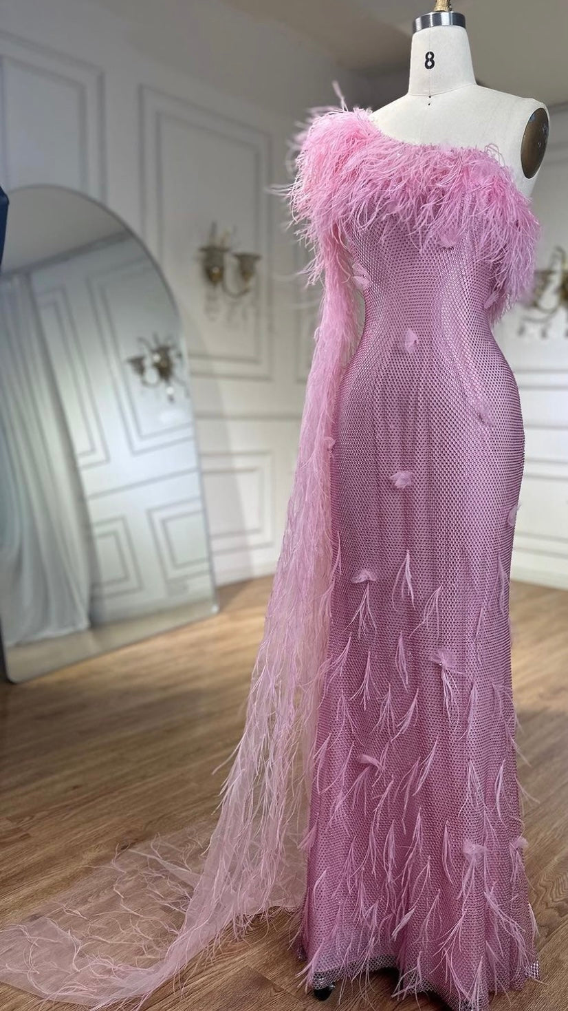 Pink Elegant Evening Dress