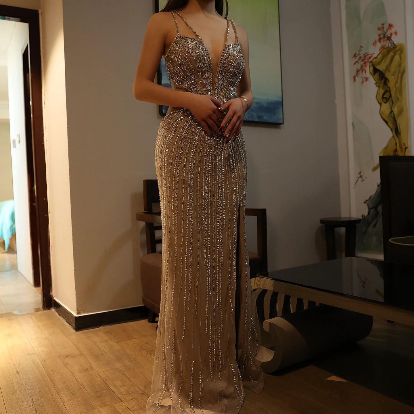 Luxury Beaded Mermaid Evening Dress