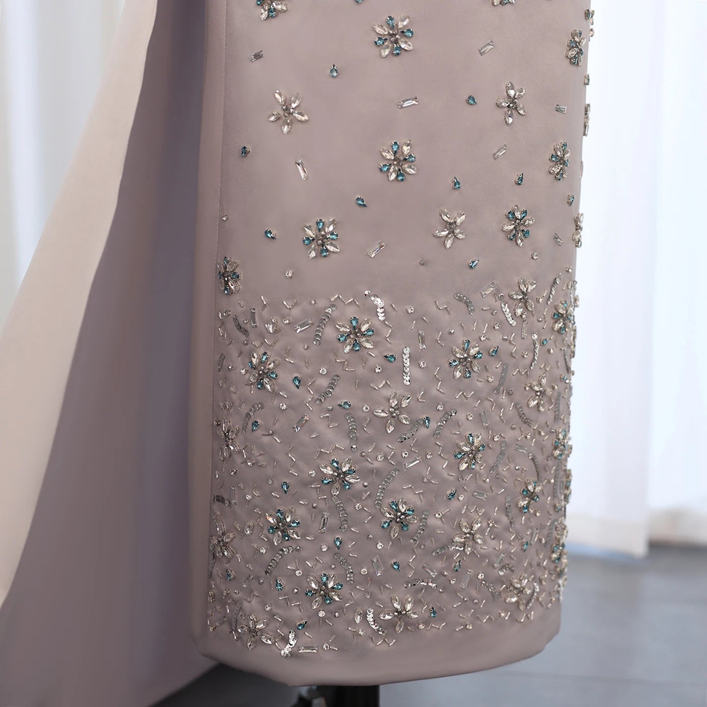 Crystal Gray Evening Dress