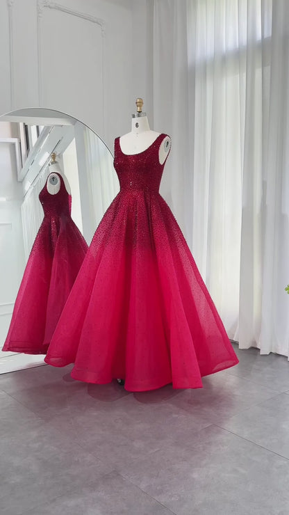 Luxury Crystal Evening Dress