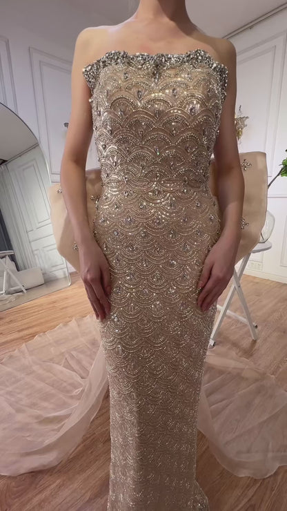 Luxury gold dress