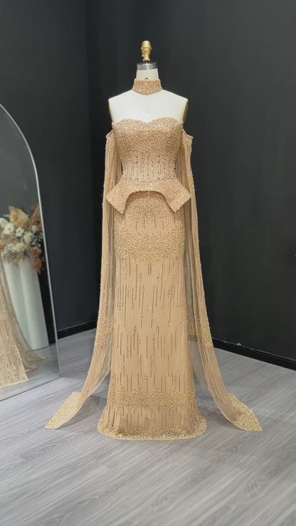 Luxury gold dress