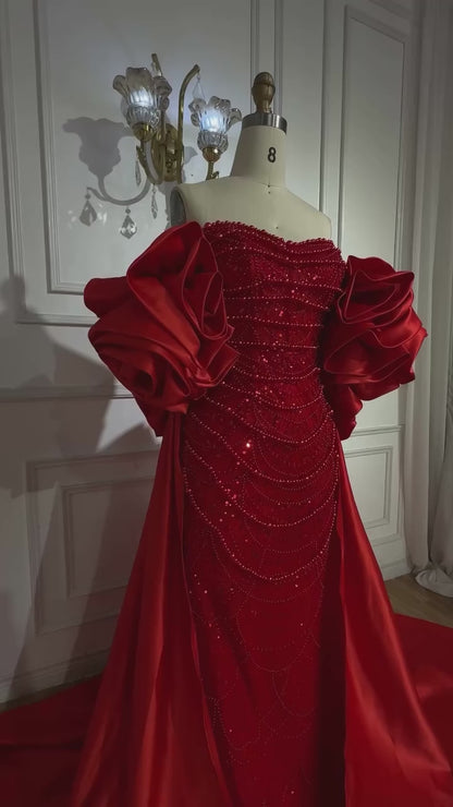 Luxurious red dress